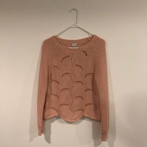 Pink Scalloped Sweater